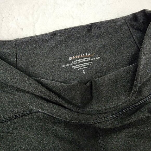 Athleta Elation Sheen Tight Leggings Black Size Large - Picture 8 of 9